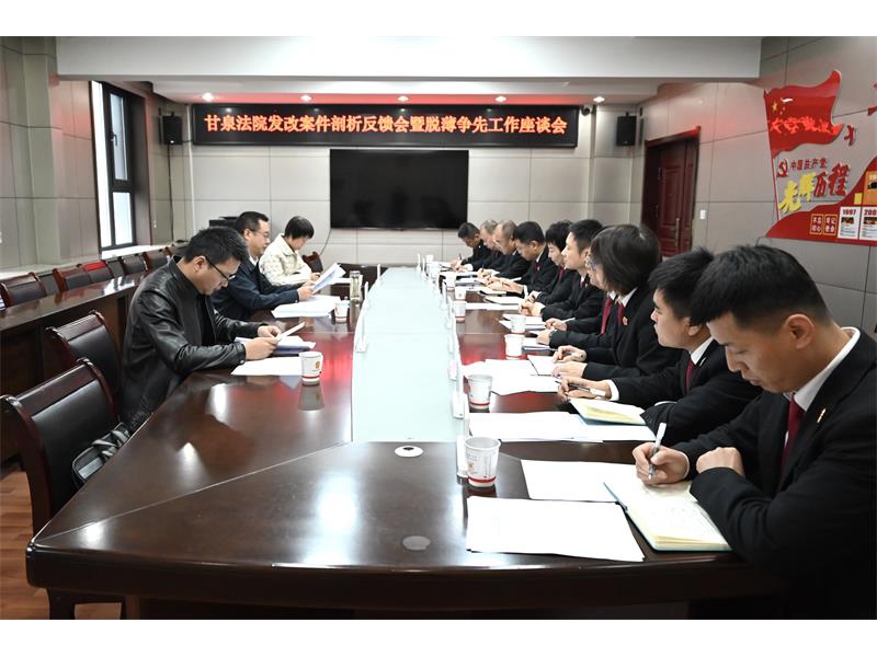 下沉督导解难题 精准赋能促脱薄——陕西延安中院到甘泉县法院开